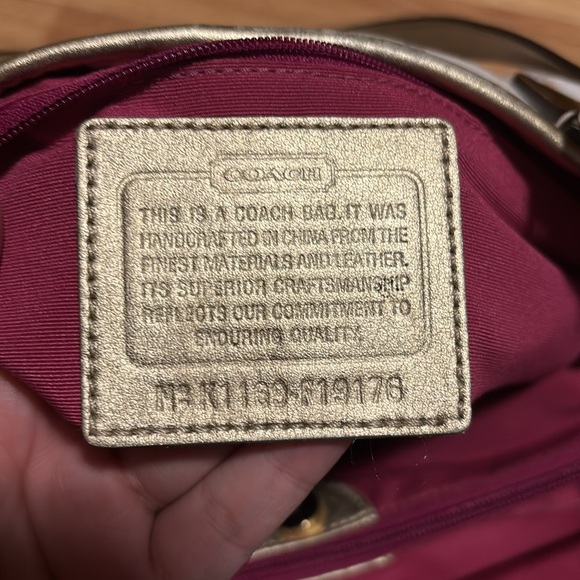 Coach leather plaid shoulder tote bag - Picture 8 of 10